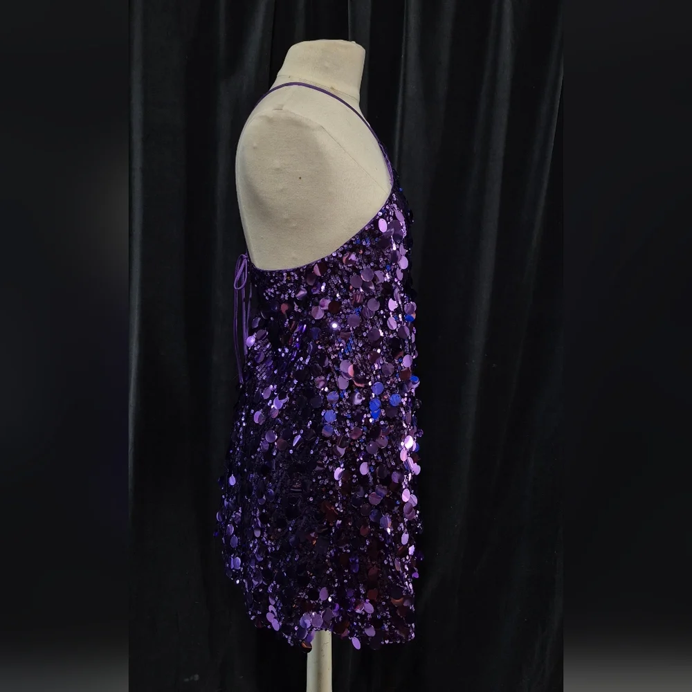 Princess Polly Purple Sequin Mini Dress - Picture 2 of 5